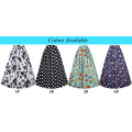 Belle Poque Vintage Retro Elastic Waist Cotton A-Line Swing Long Skirt BP000324-1